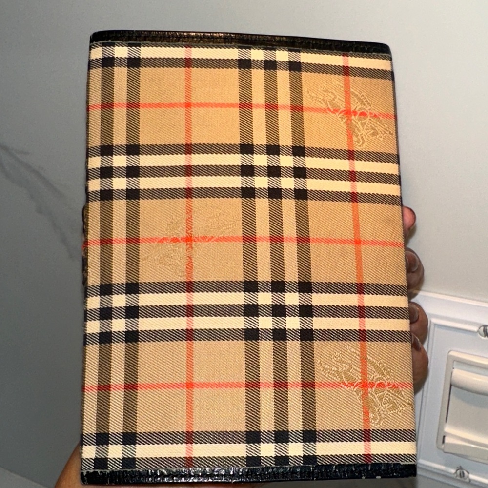 Burberry Beige and Black Plaid Passport Holder - Picture 10 of 10